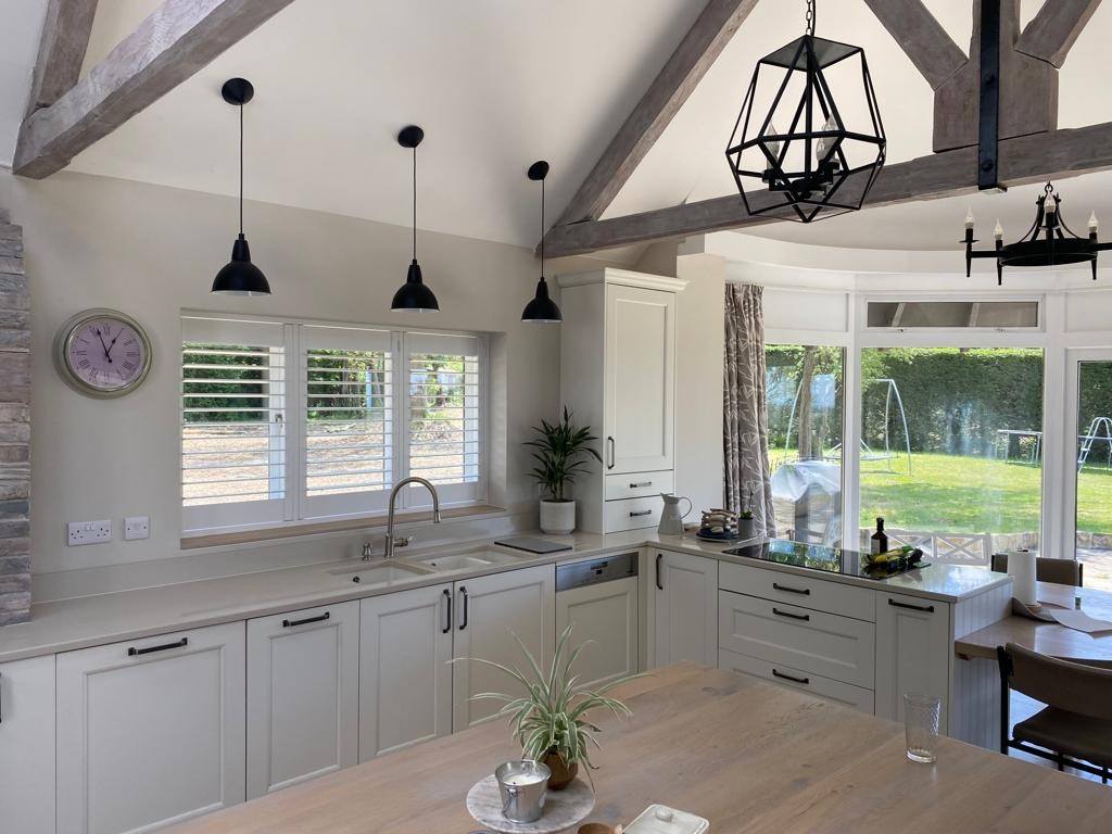 Shutters made to fit a kitchen window exactly